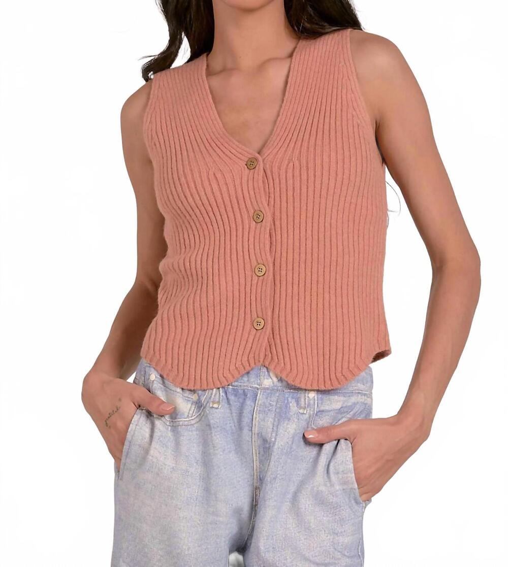 NEW ELAN piper top in peach